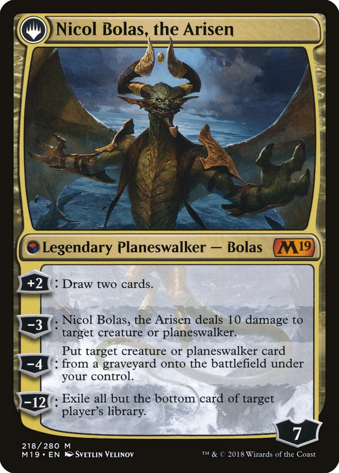 Nicol Bolas, the Ravager // Nicol Bolas, the Arisen [Core Set 2019] Foil