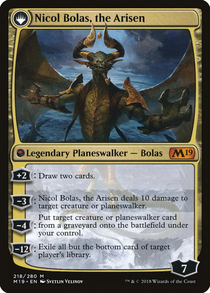 Nicol Bolas, the Ravager // Nicol Bolas, the Arisen [Core Set 2019] Foil