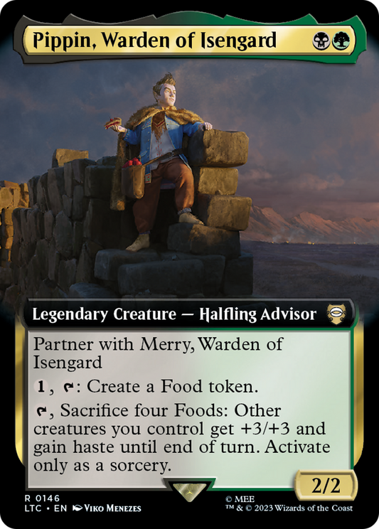Pippin, Warden of Isengard (Extended Art) [The Lord of the Rings: Tales of Middle-Earth Commander] Foil