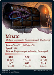 Mimic Art Card [Dungeons & Dragons: Adventures in the Forgotten Realms Art Series] | Silver Goblin