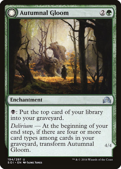 Autumnal Gloom // Ancient of the Equinox [Shadows over Innistrad] Foil