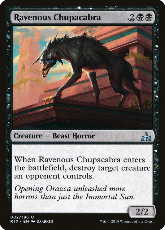 Ravenous Chupacabra [Rivals of Ixalan] Foil