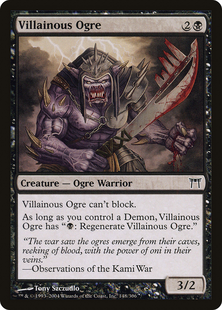Villainous Ogre [Champions of Kamigawa] Foil