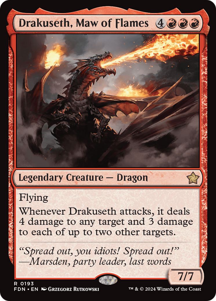 Drakuseth, Maw of Flames [Foundations] | Silver Goblin