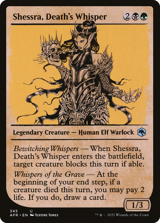 Shessra, Death's Whisper (Showcase) [Dungeons & Dragons: Adventures in the Forgotten Realms] Foil
