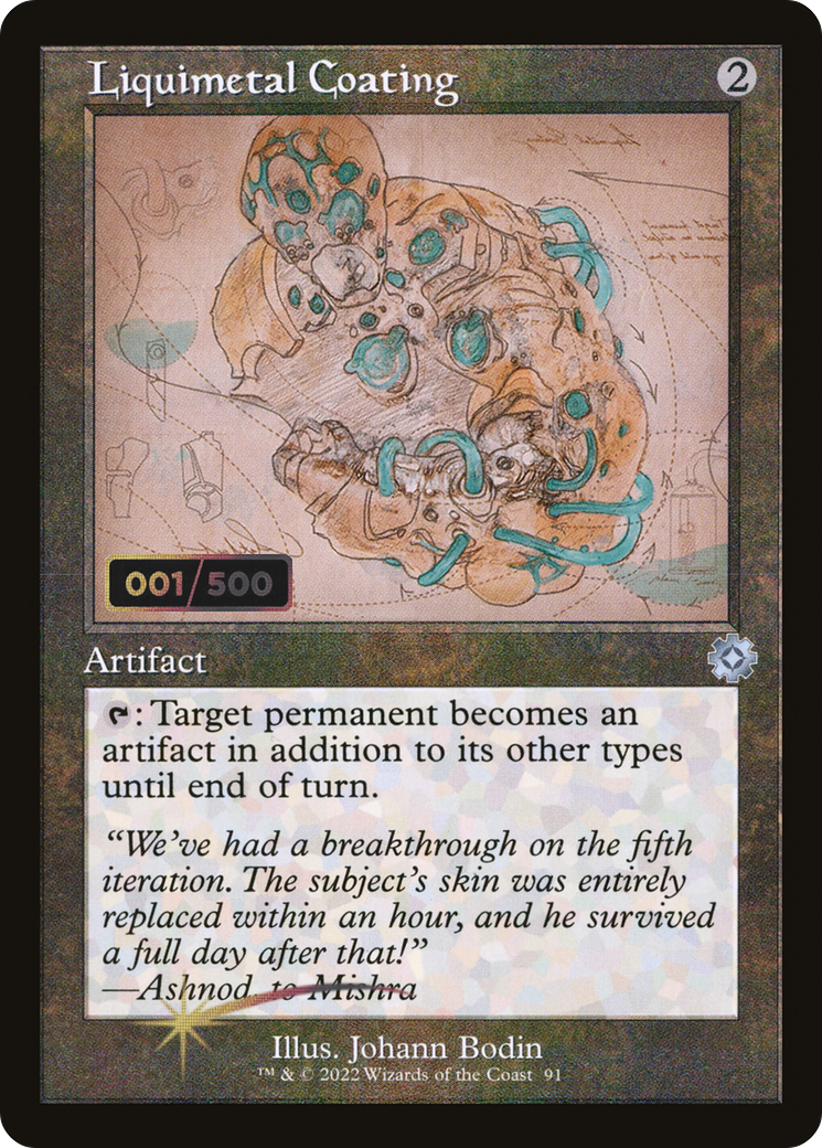 Liquimetal Coating (Retro Schematic) (Serialized) [The Brothers' War Retro Artifacts]