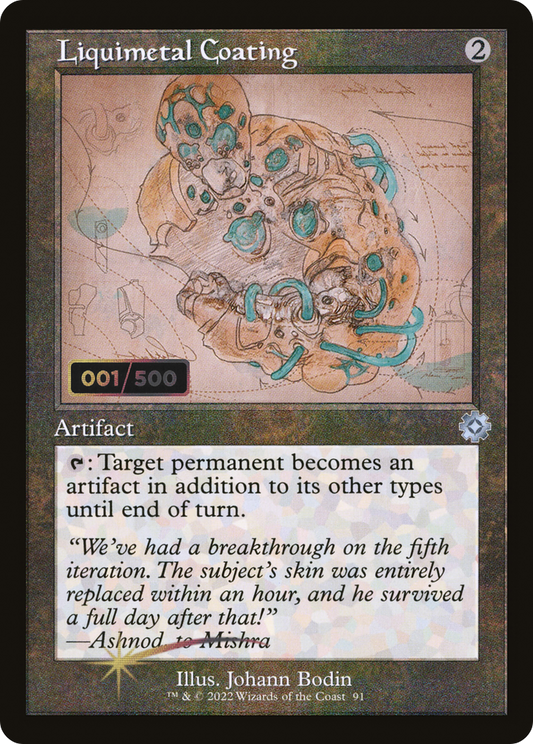 Liquimetal Coating (Retro Schematic) (Serialized) [The Brothers' War Retro Artifacts]