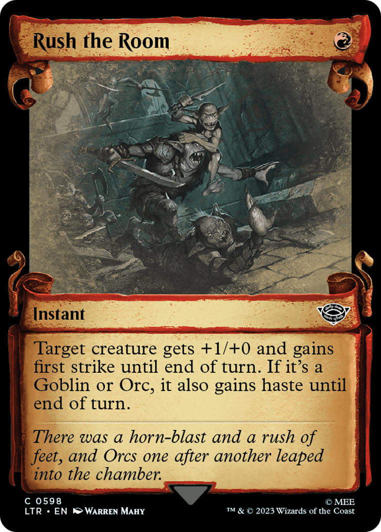 Rush the Room (Showcase Scrolls) (Showcase) (598) Foil - The Lord of the Rings: Tales of Middle-earth