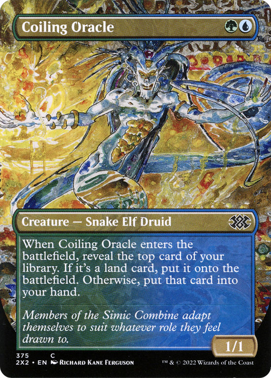 Coiling Oracle (Borderless Alternate Art) [Double Masters 2022] Foil