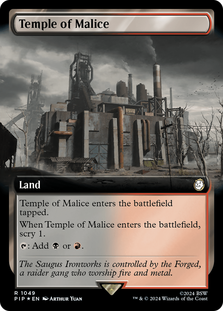 Temple of Malice (Extended Art) (Surge Foil) [Fallout] | Silver Goblin