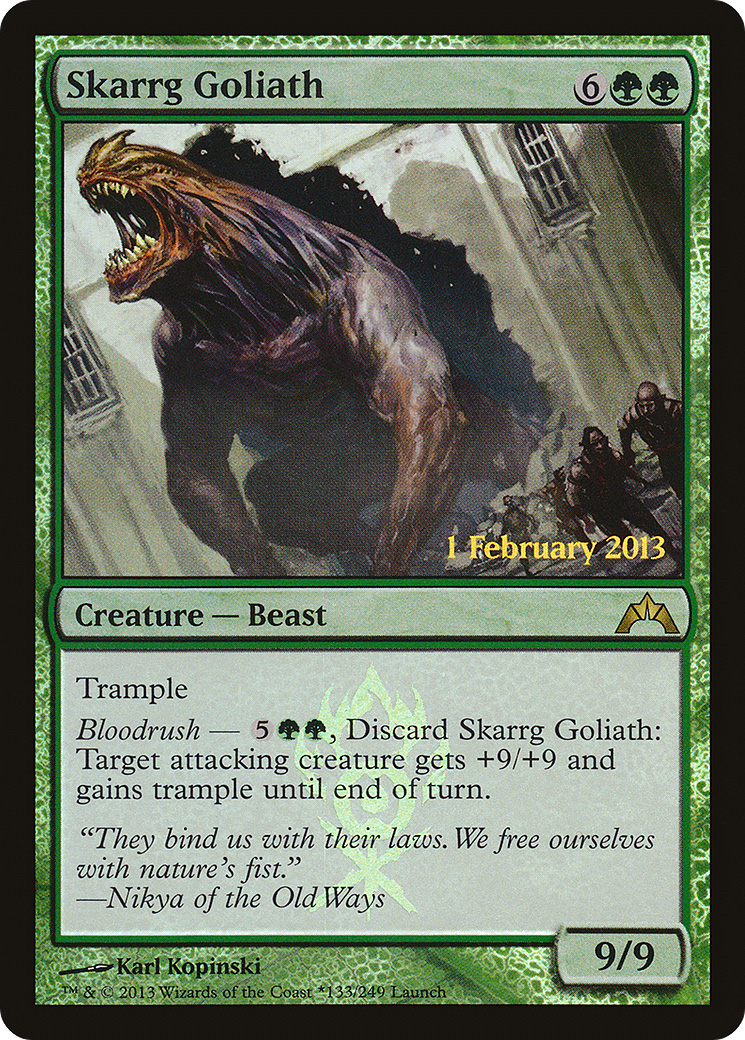 Skarrg Goliath (Launch) [Gatecrash Prerelease Promos] | Silver Goblin