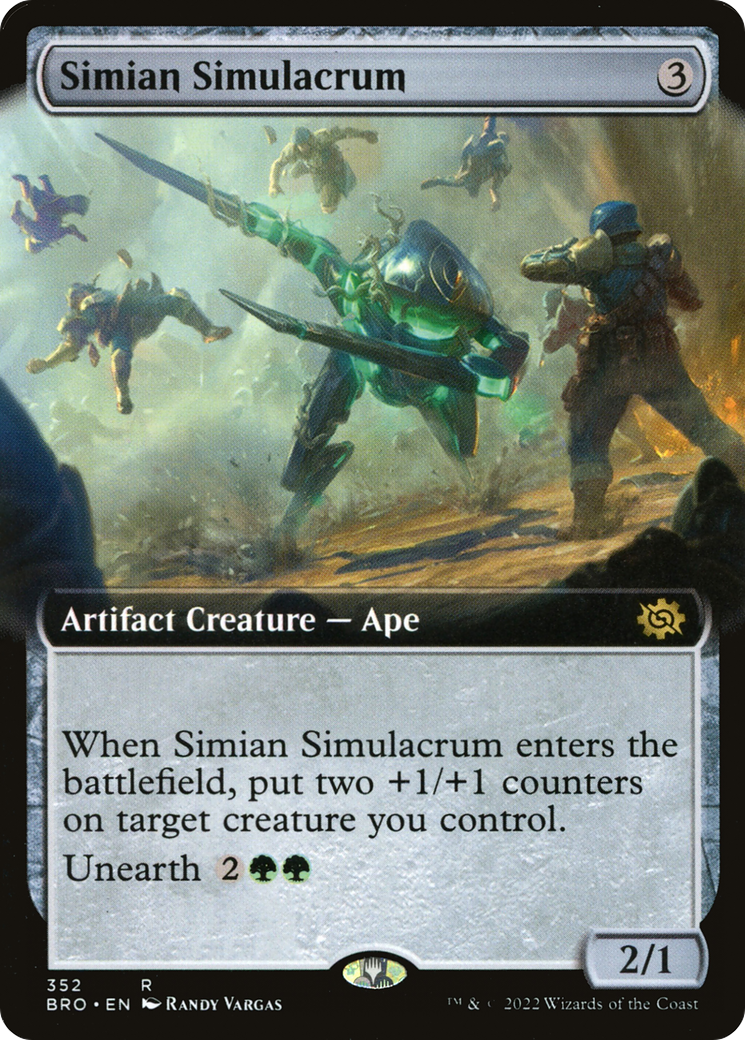 Simian Simulacrum (Extended Art) [The Brothers' War] Foil