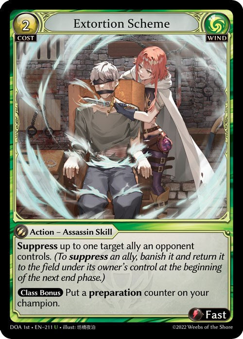 Extortion Scheme (211) [Dawn of Ashes: 1st Edition] Foil