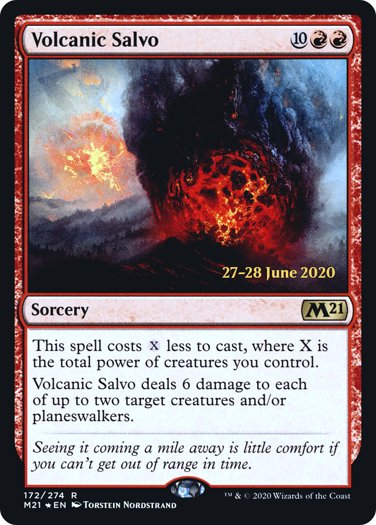 Volcanic Salvo [Core Set 2021 Prerelease Promos] | Silver Goblin