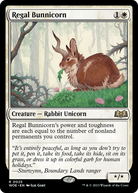 Regal Bunnicorn [Wilds of Eldraine] Foil