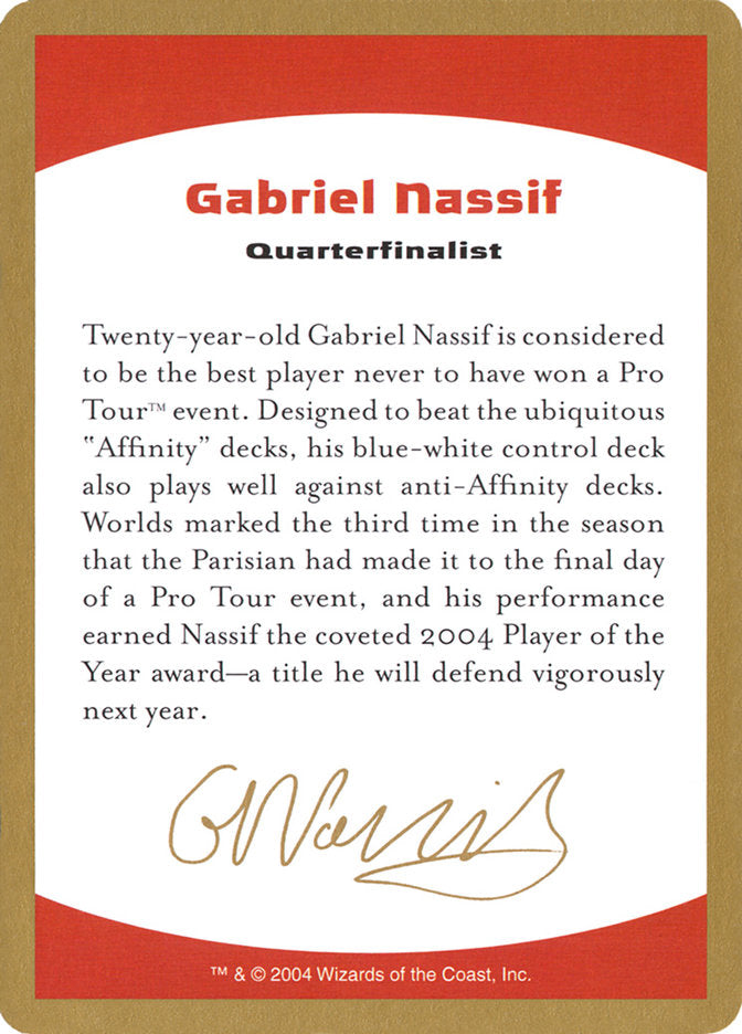 Gabriel Nassif Bio [World Championship Decks 2004] | Silver Goblin