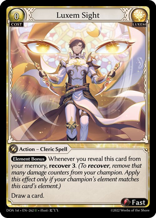 Luxem Sight (262) [Dawn of Ashes: 1st Edition] Foil