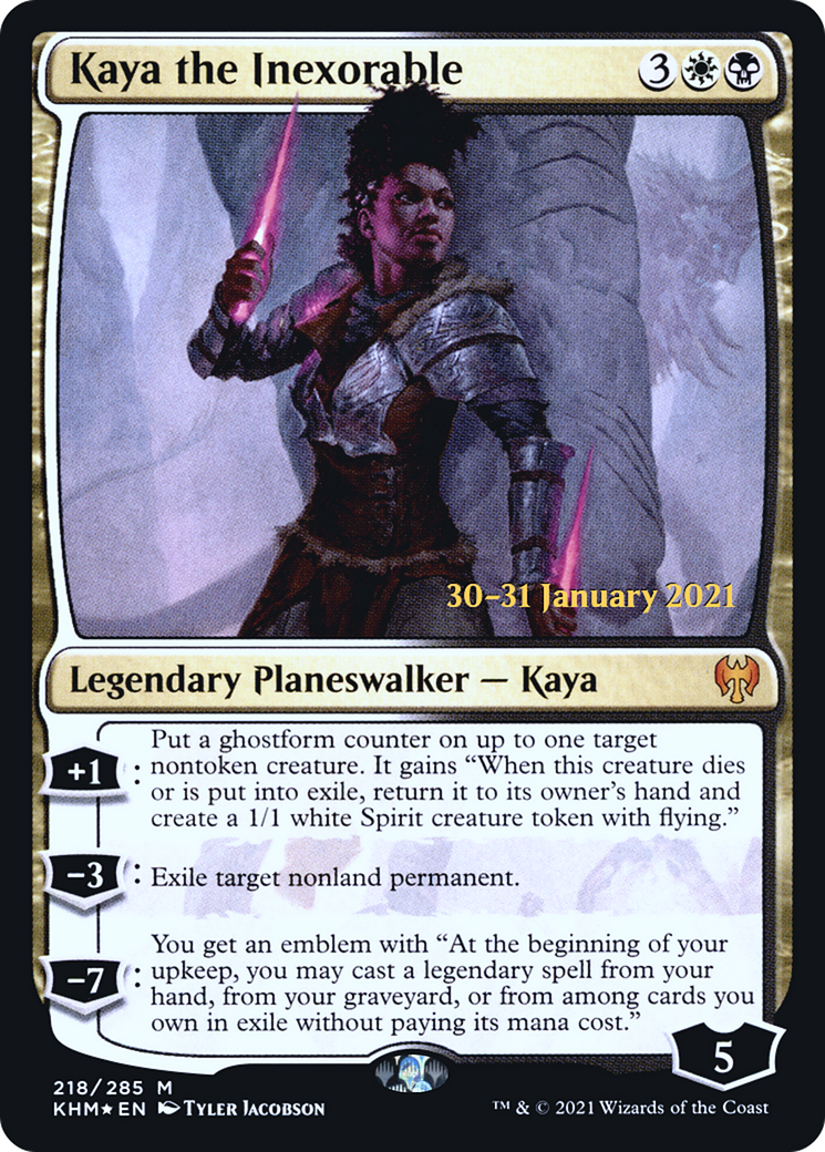 Kaya the Inexorable [Kaldheim Prerelease Promos] | Silver Goblin