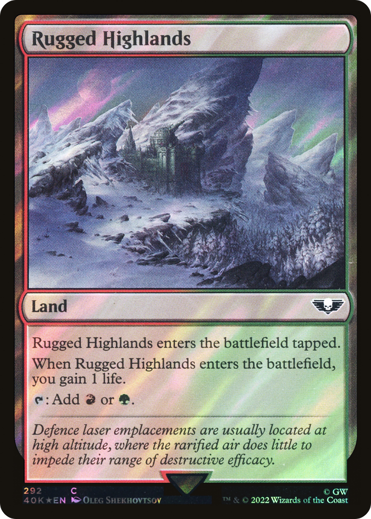 Rugged Highlands (Surge Foil) [Warhammer 40,000]