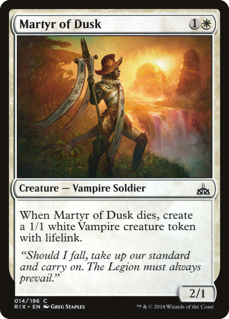 Martyr of Dusk [Rivals of Ixalan] Foil