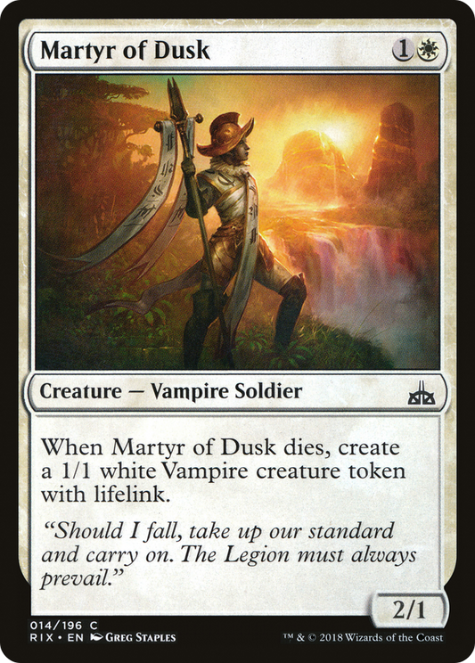 Martyr of Dusk [Rivals of Ixalan] Foil