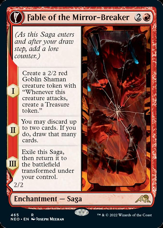 Fable of the Mirror-Breaker // Reflection of Kiki-Jiki (Extended Art) [Kamigawa: Neon Dynasty] Foil