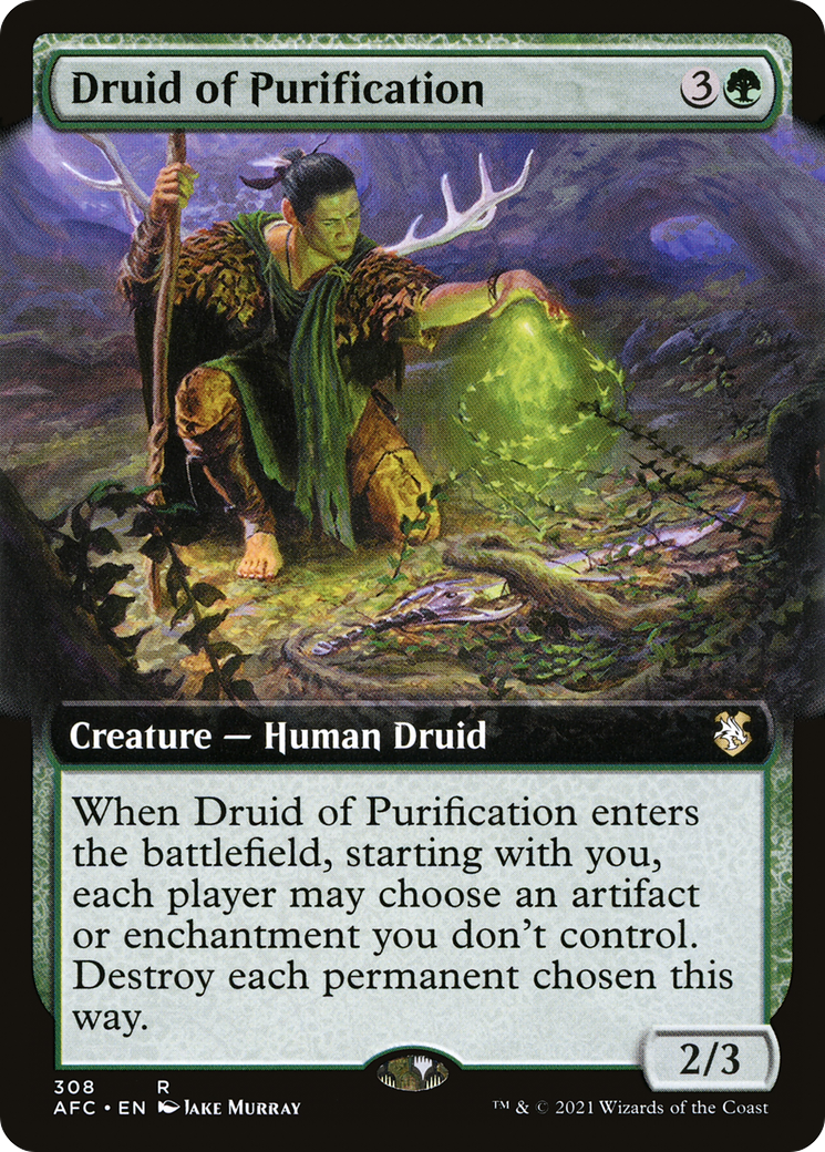 Druid of Purification (Extended Art) [Dungeons & Dragons: Adventures in the Forgotten Realms Commander]