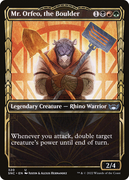Mr. Orfeo, the Boulder (Showcase Golden Age) [Streets of New Capenna] Foil