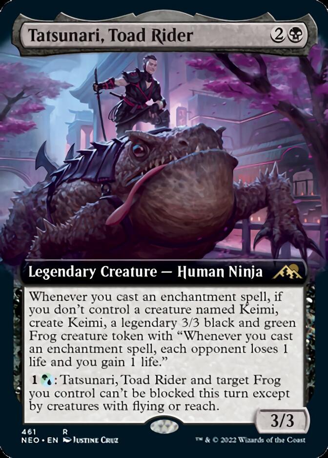 Tatsunari, Toad Rider (Extended Art) [Kamigawa: Neon Dynasty] | Silver Goblin