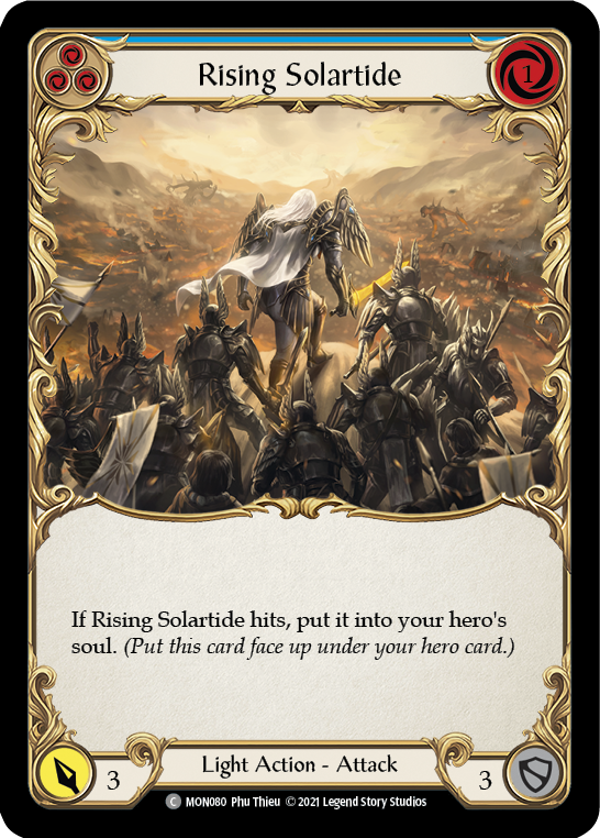 Rising Solartide (Blue) 1st Edition  (MON080) - Monarch | Silver Goblin