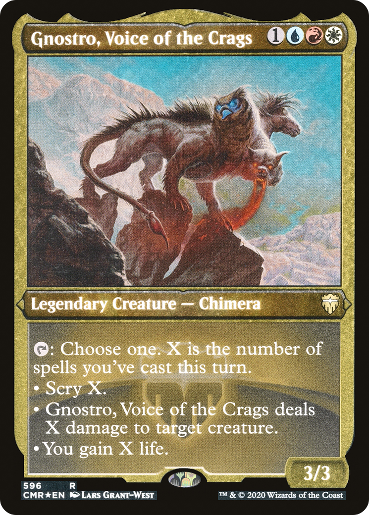 Gnostro, Voice of the Crags (596) Etched - Commander Legends