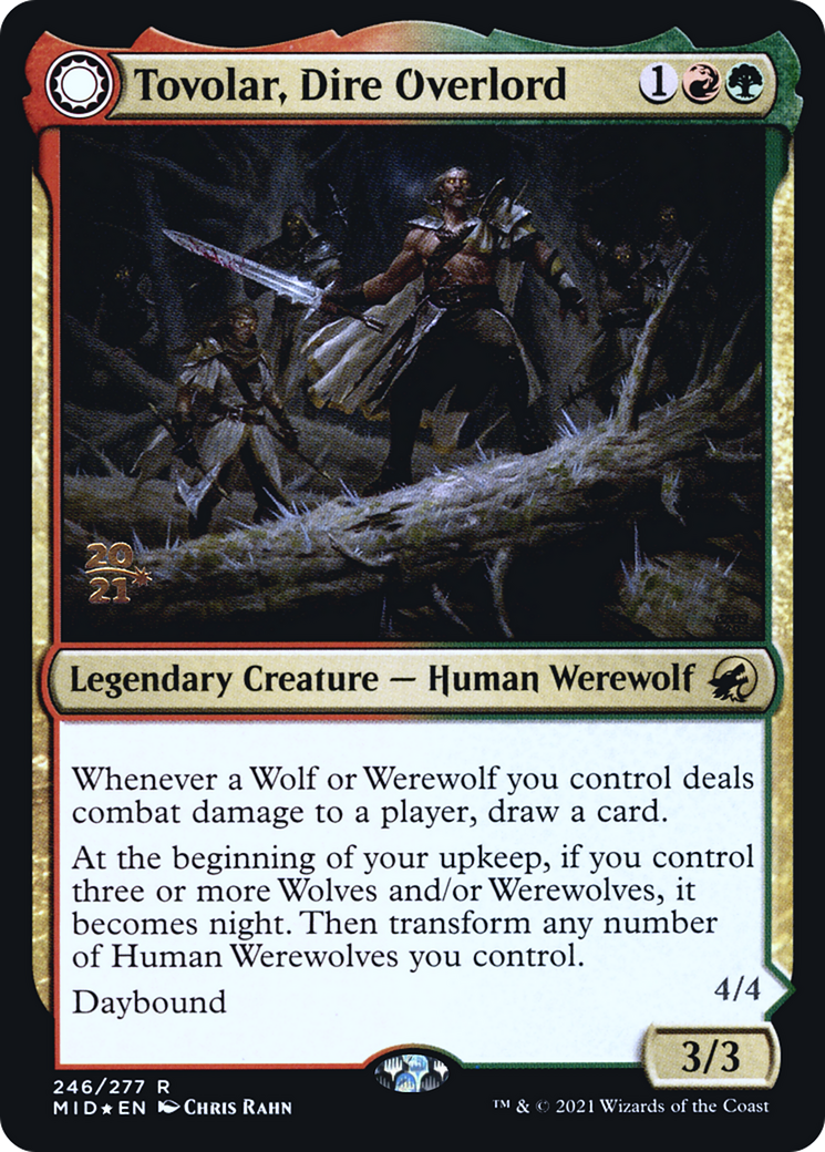 Tovolar, Dire Overlord // Tovolar, the Midnight Scourge [Innistrad: Midnight Hunt Prerelease Promos]
