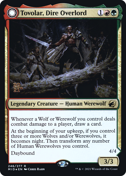 Tovolar, Dire Overlord // Tovolar, the Midnight Scourge [Innistrad: Midnight Hunt Prerelease Promos]