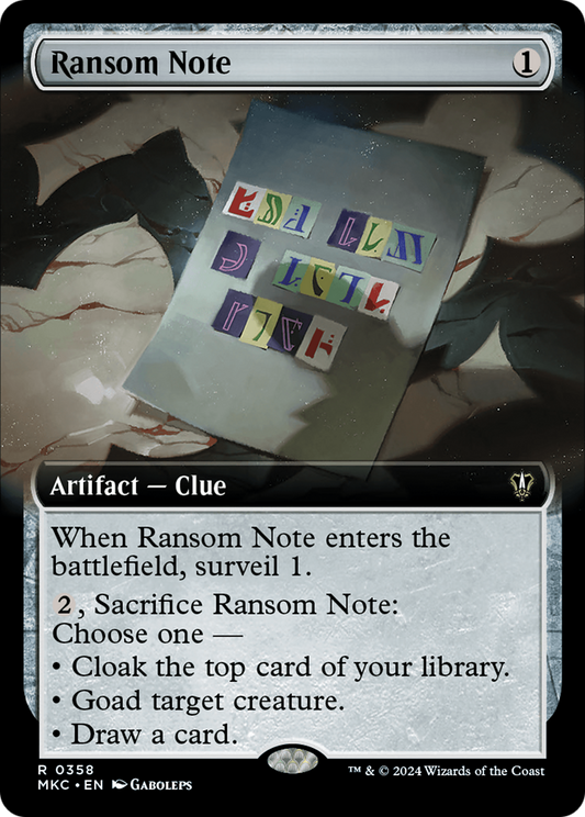 Ransom Note: (Extended Art) (358)