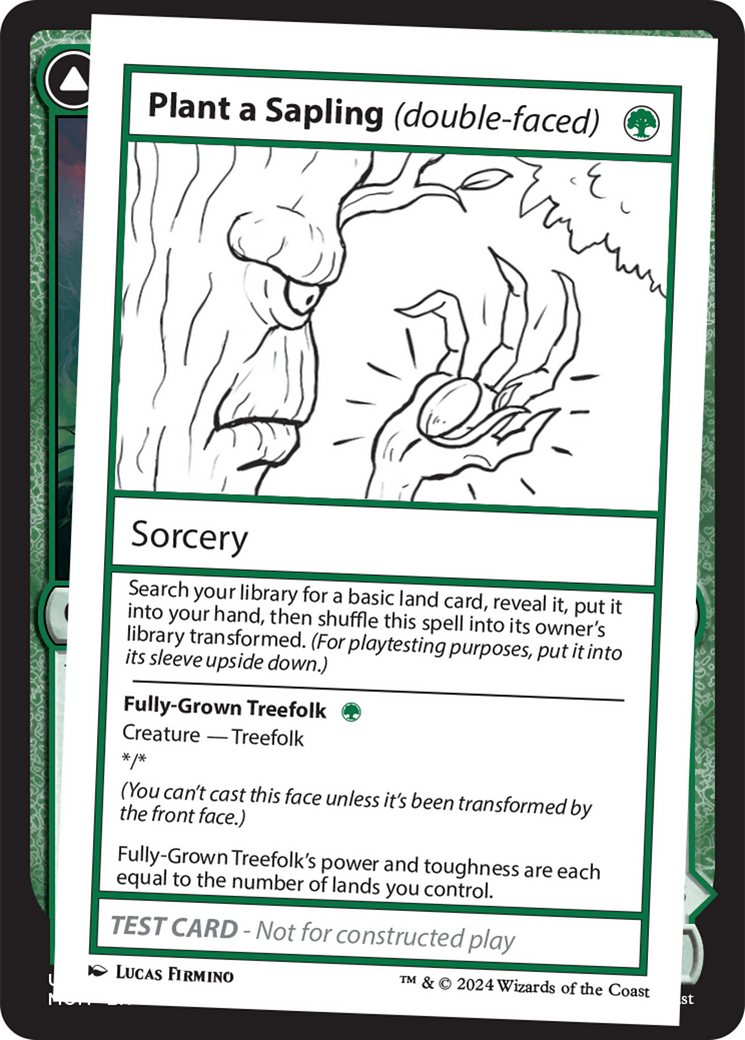 Plant a Sapling (double-faced) [Mystery Booster 2 Playtest Cards] | Silver Goblin