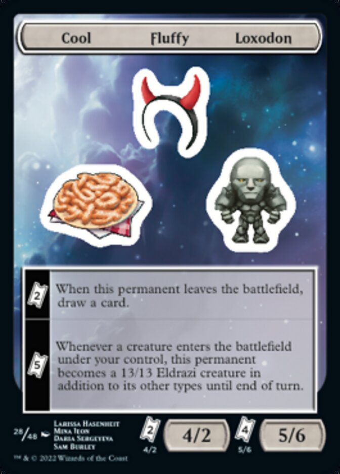 Cool Fluffy Loxodon [Unfinity Stickers] | Silver Goblin