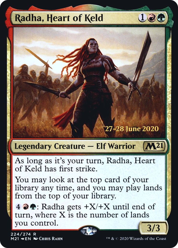 Radha, Heart of Keld [Core Set 2021 Prerelease Promos] | Silver Goblin