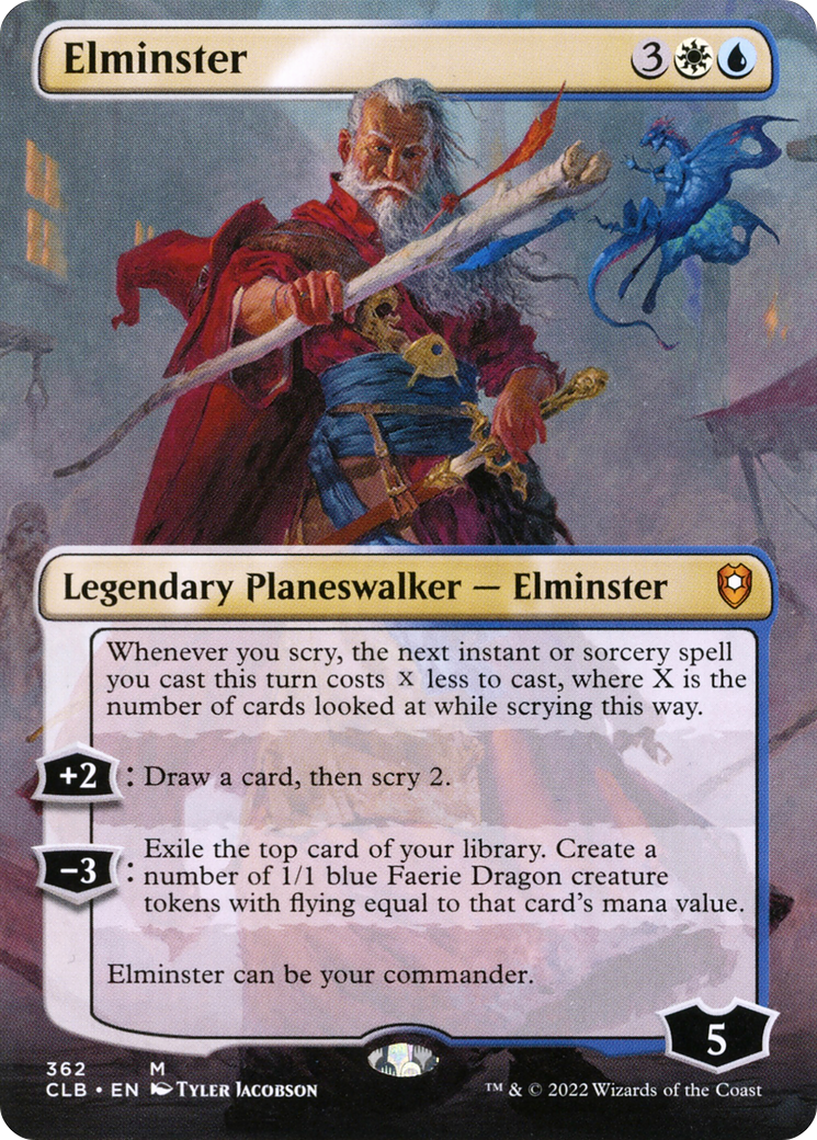 Elminster (Borderless) [Commander Legends: Battle for Baldur's Gate] | Silver Goblin