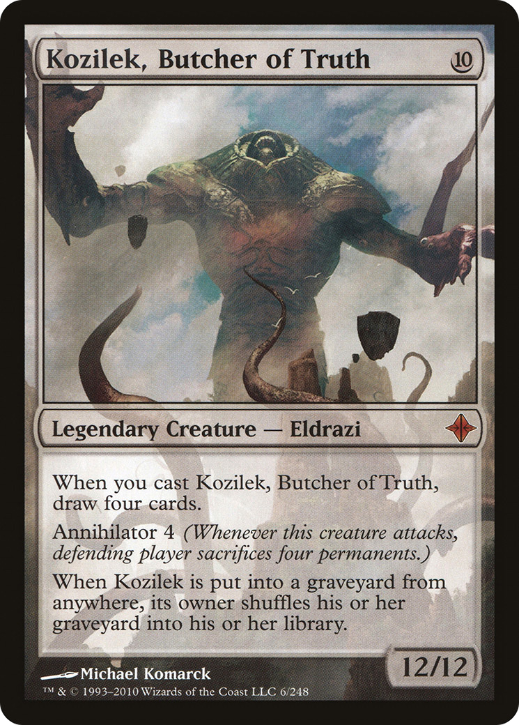 Kozilek, Butcher of Truth [Rise of the Eldrazi] Foil