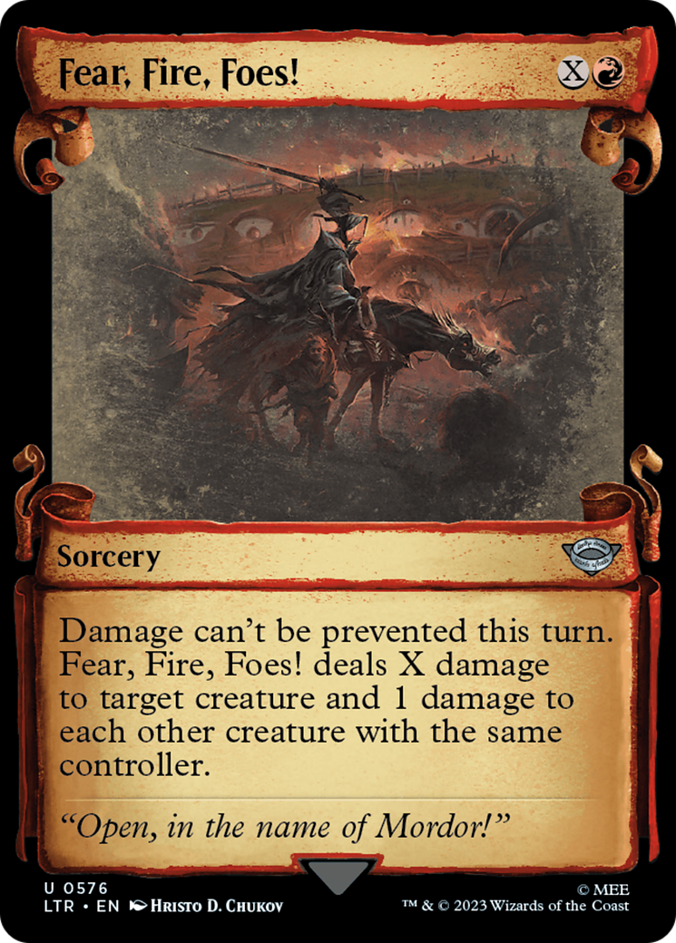 Fear, Fire, Foes! [The Lord of the Rings: Tales of Middle-Earth Showcase Scrolls] Foil