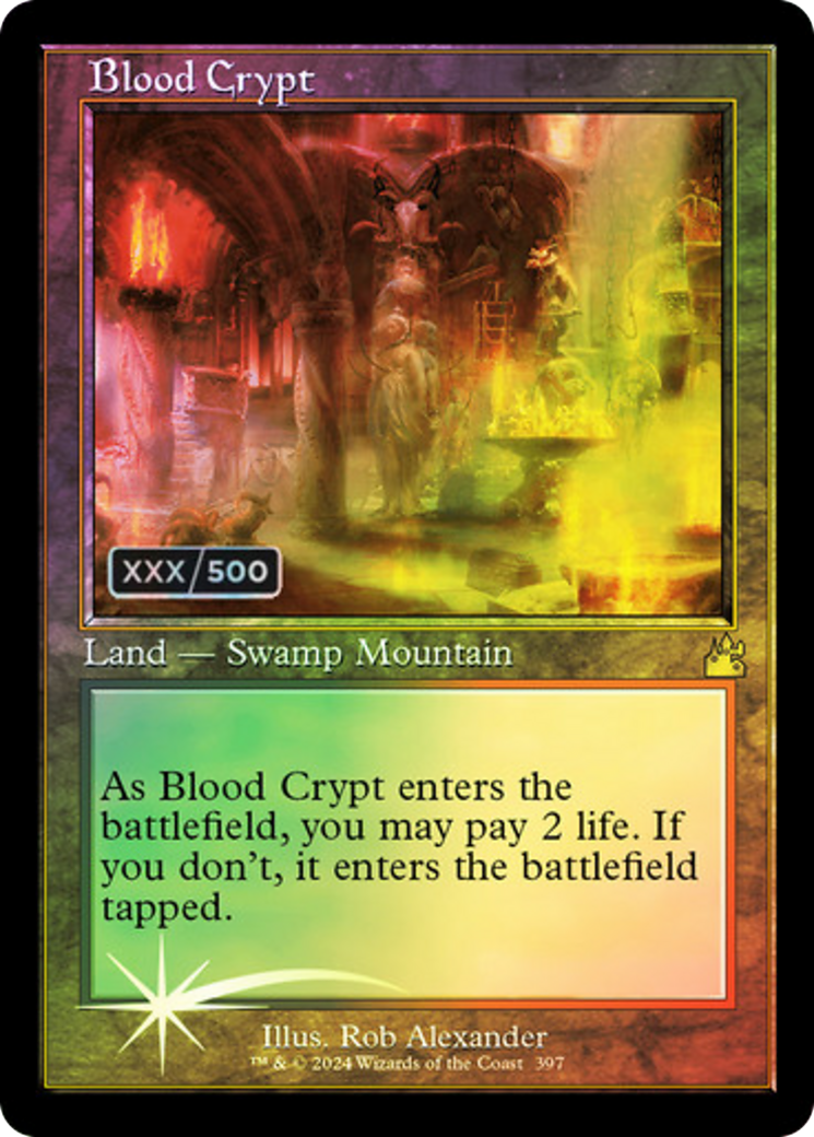 Blood Crypt (Retro) (Serialized) [Ravnica Remastered] | Silver Goblin