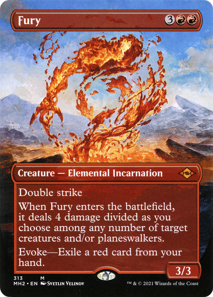 Fury (Borderless Alternate Art) [Modern Horizons 2] Foil