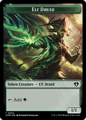 Elemental (0024) // Elf Druid Double-Sided Token [Commander Masters Tokens] | Silver Goblin