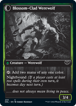 Weaver of Blossoms // Blossom-Clad Werewolf [Innistrad: Double Feature] Foil