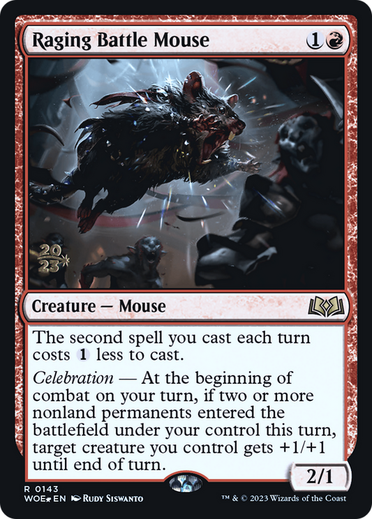 Raging Battle Mouse [Wilds of Eldraine Prerelease Promos]