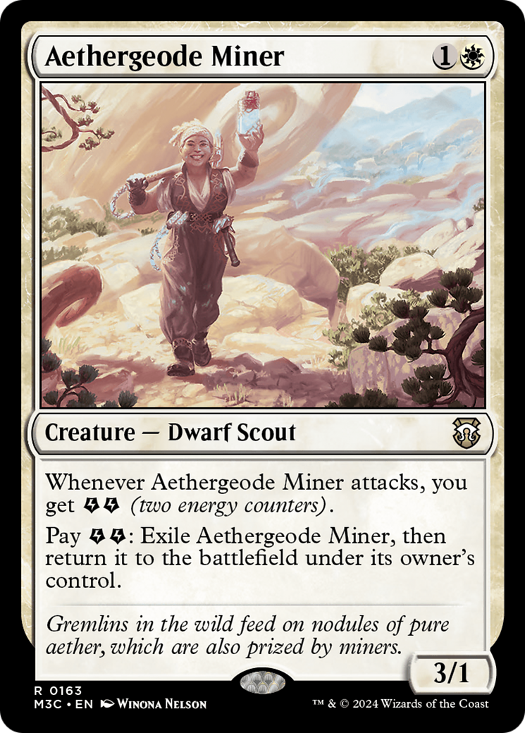 Aethergeode Miner (Ripple Foil) [Modern Horizons 3 Commander] | Silver Goblin