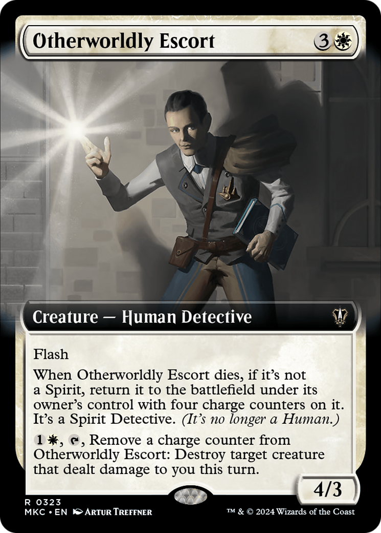 Otherworldly Escort (Extended Art) [Murders at Karlov Manor Commander] | Silver Goblin