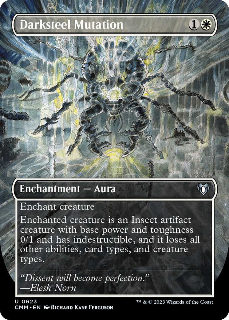Darksteel Mutation (Borderless Alternate Art) [Commander Masters] Foil