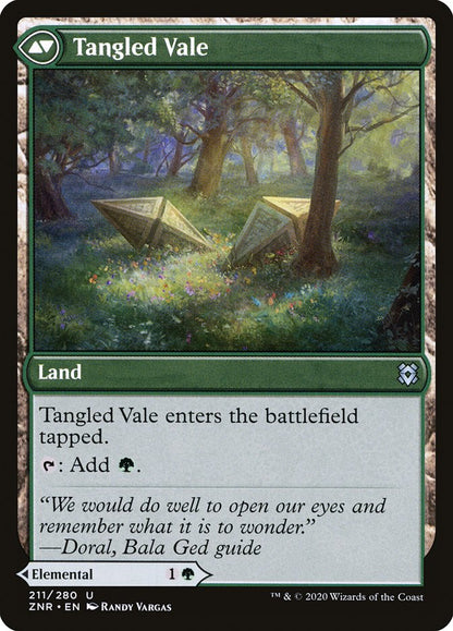 Tangled Florahedron // Tangled Vale [Zendikar Rising] Foil
