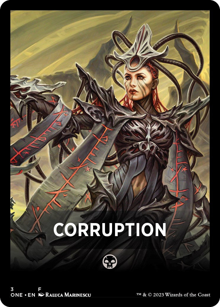 Corruption Theme Card [Phyrexia: All Will Be One Tokens] | Silver Goblin